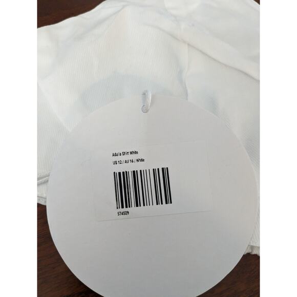 Princess Polly Adalia Bralette Top‎ Womens 12 White Triangle Crop Deep VNeck Bra - Picture 2 of 12